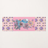 ハンドピン色彩の鮮やかクブルーバジーフローラヨガマット ヨガマット (裏面(横))