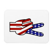 ハンドピースのサイン – 赤と青 マグネット (横)