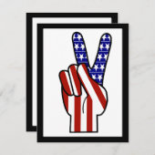 ハンドピースのサイン – 赤と青 招待状 (正面/裏面)