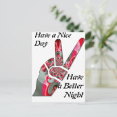 ハンドピースサイン ポストカード (スタンド正面)