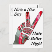 ハンドピースサイン ポストカード (正面/裏面)