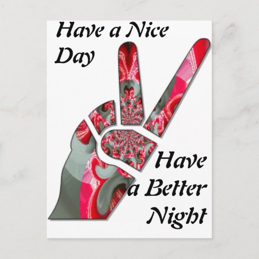 ハンドピースサイン ポストカード (正面)