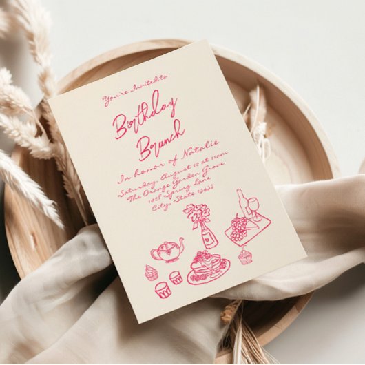 ハンドピ書ック予測できなブランチ誕生日 招待状