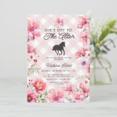 ハンドピ絵を描ックフラワーダービーブライダルシャワー 招待状 (スタンド正面)