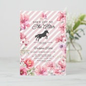 ハンドピ絵を描ックフラワーダービーブライダルシャワー 招待状 (スタンド正面)