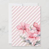 ハンドピ絵を描ックフラワーダービーブライダルシャワー 招待状 (裏面)