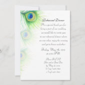 ハンドピ絵を描ーコック羽毛リハーサルディナー 招待状 (正面)