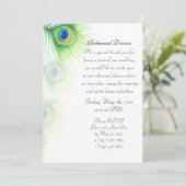 ハンドピ絵を描ーコック羽毛リハーサルディナー 招待状 (スタンド正面)