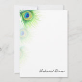 ハンドピ絵を描ーコック羽毛リハーサルディナー 招待状 (裏面)