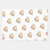 ハンドピ色彩の鮮やかーチとクリームラッピング紙 ラッピングペーパーシート (正面)