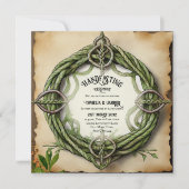 ハンドファスティング招待状 ケルトノット クラフト 招待状 (正面)