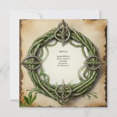 ハンドファスティング招待状 ケルトノット クラフト 招待状 (裏面)