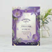 ハンドファスティング招待状 紫金 エーテリアル 招待状 (スタンド正面)