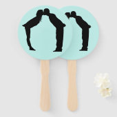 ハンドファン結婚式の引き出物キス ハンドファン (正面&裏面)