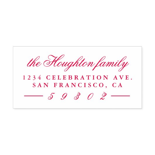 ハンドファ書イミリー名とカスタム差出人住所 セルフインキングスタンプ (デザイン)