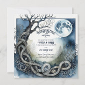 ハンドフェスティング招待状ゴシック・フルムーンケルト 招待状 (正面)