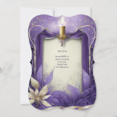 ハンドフェスティング招待状パープル金ゴールドエーテル 招待状 (裏面)