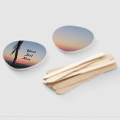 ハンドフカラフルァンによる熱帯の夕日 ハンドファン (組立なし)