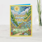 ハンドフパーソナライズされたェスト用カー異教のドケルト自然 カード (正面)