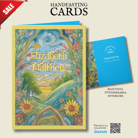 ハンドフパーソナライズされたェスト用カー異教のドケルト自然 カード