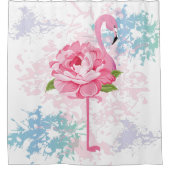 ハンドフラミ絵を描ンゴデザイン シャワーカーテン (正面)