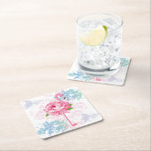 ハンドフラミ絵を描ンゴ スクエアペーパーコースター (インサイチュ)