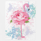 ハンドフラミ絵を描ンゴ フリースブランケット (正面)