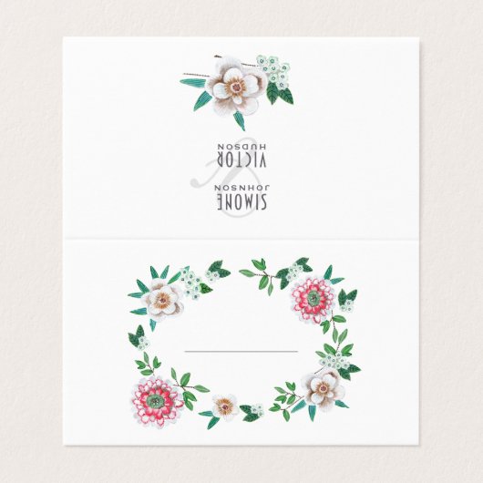 ハンドフ絵を描ァラーズゲスト名座席表 名刺 (外部フラット)