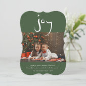 ハンドブラシJoy書道スターのクリスマスフォト シーズンカード (スタンド正面)