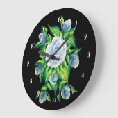 ハンドブル絵を描ーバラ丸時計 ラージ壁時計 (傾斜)