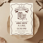 ハンドブ図解入りの、写真付きのーツ&バブリーかわいいブライダルシャワー 招待状