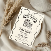 ハンドブ図解入りの、写真付きのーツ&バブリーかわいいブライダルシャワー 招待状