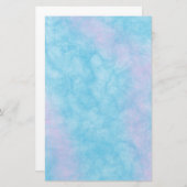 ハンドブ絵を描エレガントルーとピンクの大理石 便箋 (正面/裏面)