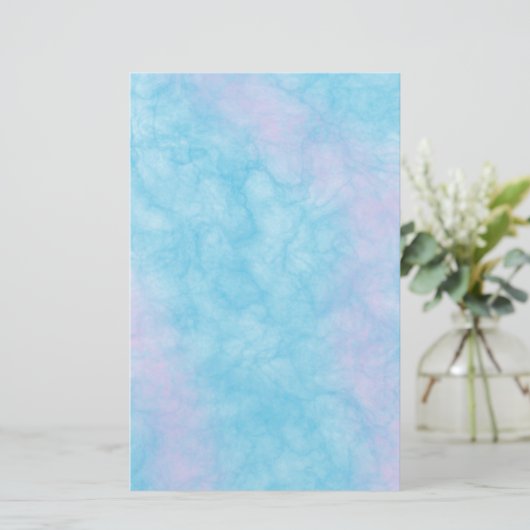 ハンドブ絵を描エレガントルーとピンクの大理石 便箋 (スタンド正面)