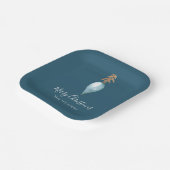 ハンドブ絵を描ルーウォーター色の名前をカスタムするクリスマス ペーパープレート (傾斜あり)