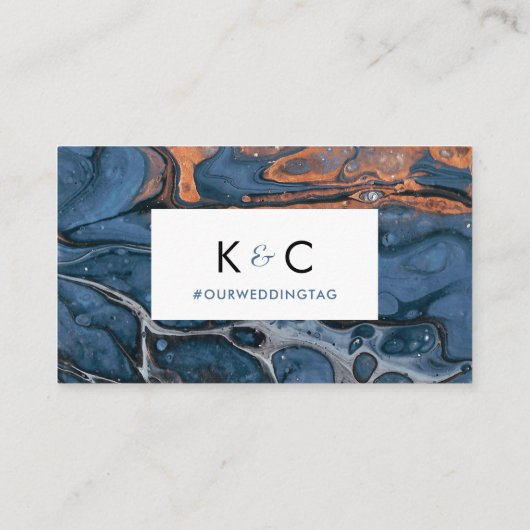 ハンドブ絵を描ルーマーブルフラット座席表 名刺 (裏面)