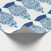 ハンドブ絵を描ルールとホワイトジンジャージャー ラッピングペーパー (角)