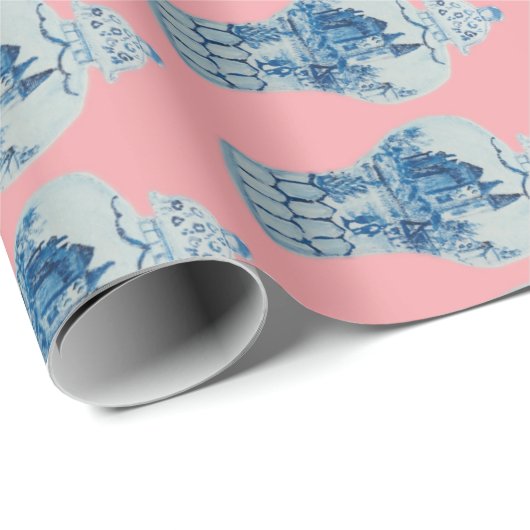 ハンドブ絵を描ルールとホワイトジンジャージャー ラッピングペーパー (ロールコーナー)