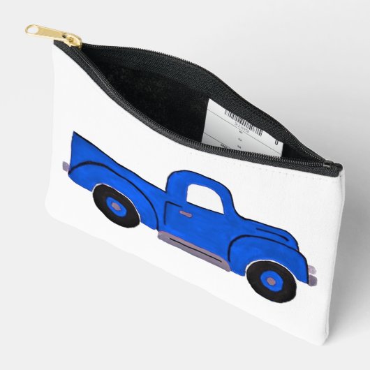 ハンドブ絵を描ロック専用数々のジップパウチ アクセサリーポーチ (見開き)