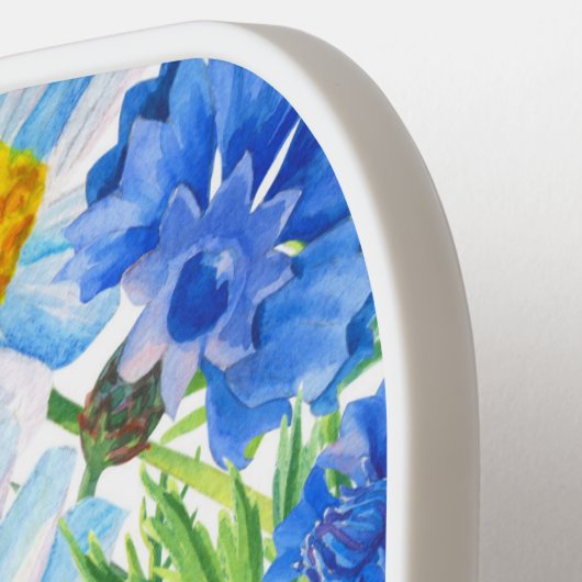 ハンドブ色彩の鮮やかルーデイジーとポピー園 ピックルボールラケット (左詳細)