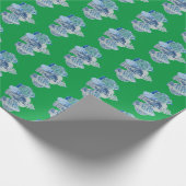 ハンドブ色彩の鮮やかルールとホワイトジンジャージャー ラッピングペーパー (角)