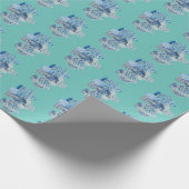 ハンドブ色彩の鮮やかルールとホワイトジンジャージャー ラッピングペーパー (角)