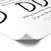 ハンドプパーソナライズされたリントパパパパ詩キープサケ ポスター (角)