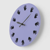 ハンドプリントウォールクロック ラージ壁時計 (傾斜)