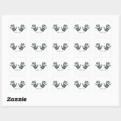 ハンドプリントスクエアステッカー スクエアシール (シート)