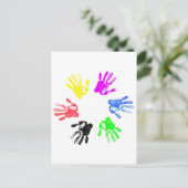 ハンドプリントデザイン ポストカード (スタンド正面)