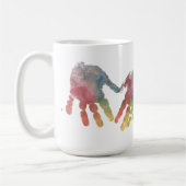 ハンドプリントハートCutest Toddlerベビー写真 コーヒーマグカップ (左)