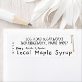 ハンドプリントファーマーズマーケットメープルシロップのラベル ラベル (インサイチュ)