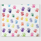 ハンドプリントラッピング紙 ラッピングペーパー (フラット)