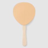 ハンドヘルドファンのオレンジ色のハイビスカスの花 ハンドファン (裏面)